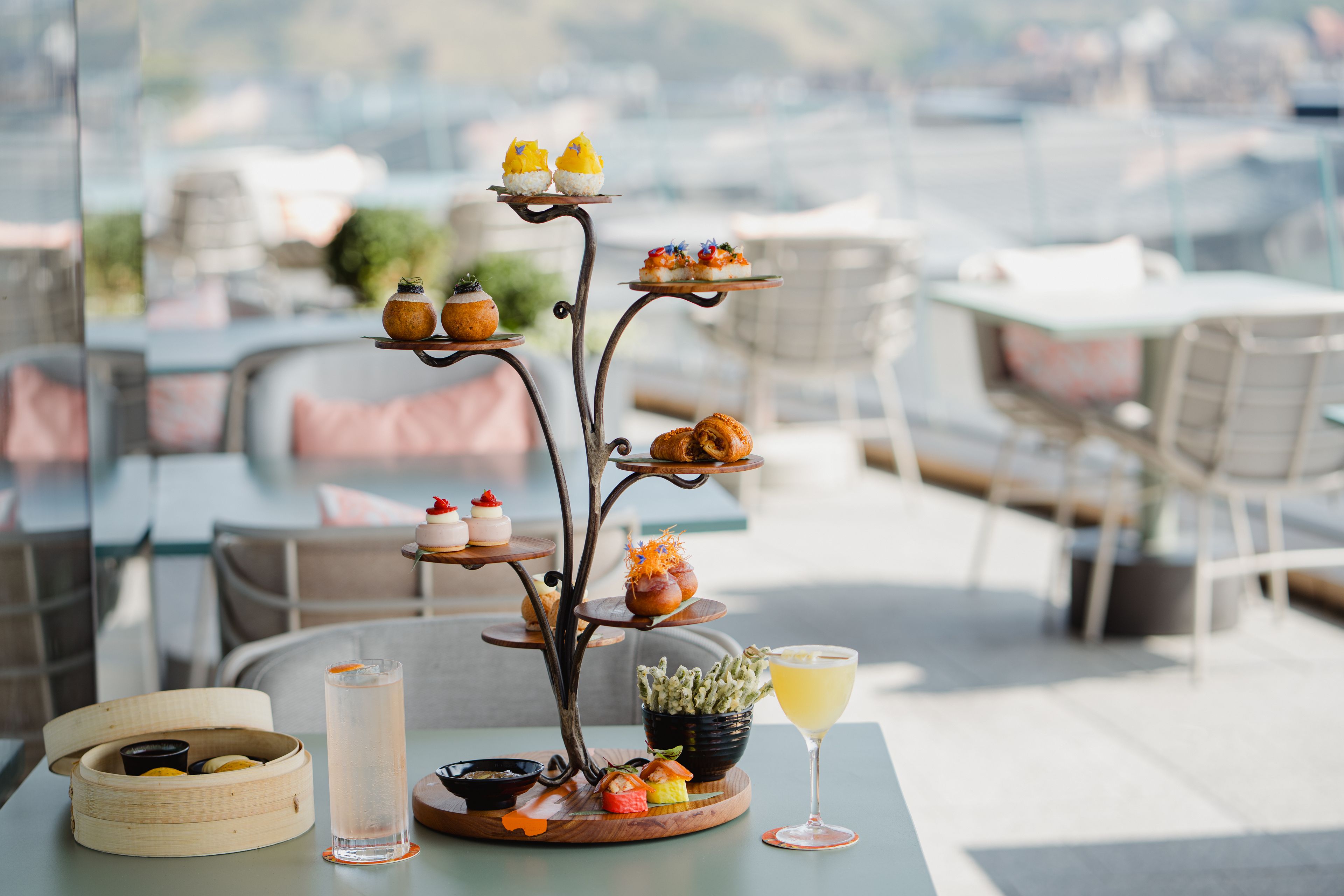 SUSHISAMBA Edinuburgh Afternoon Tea on the terrace