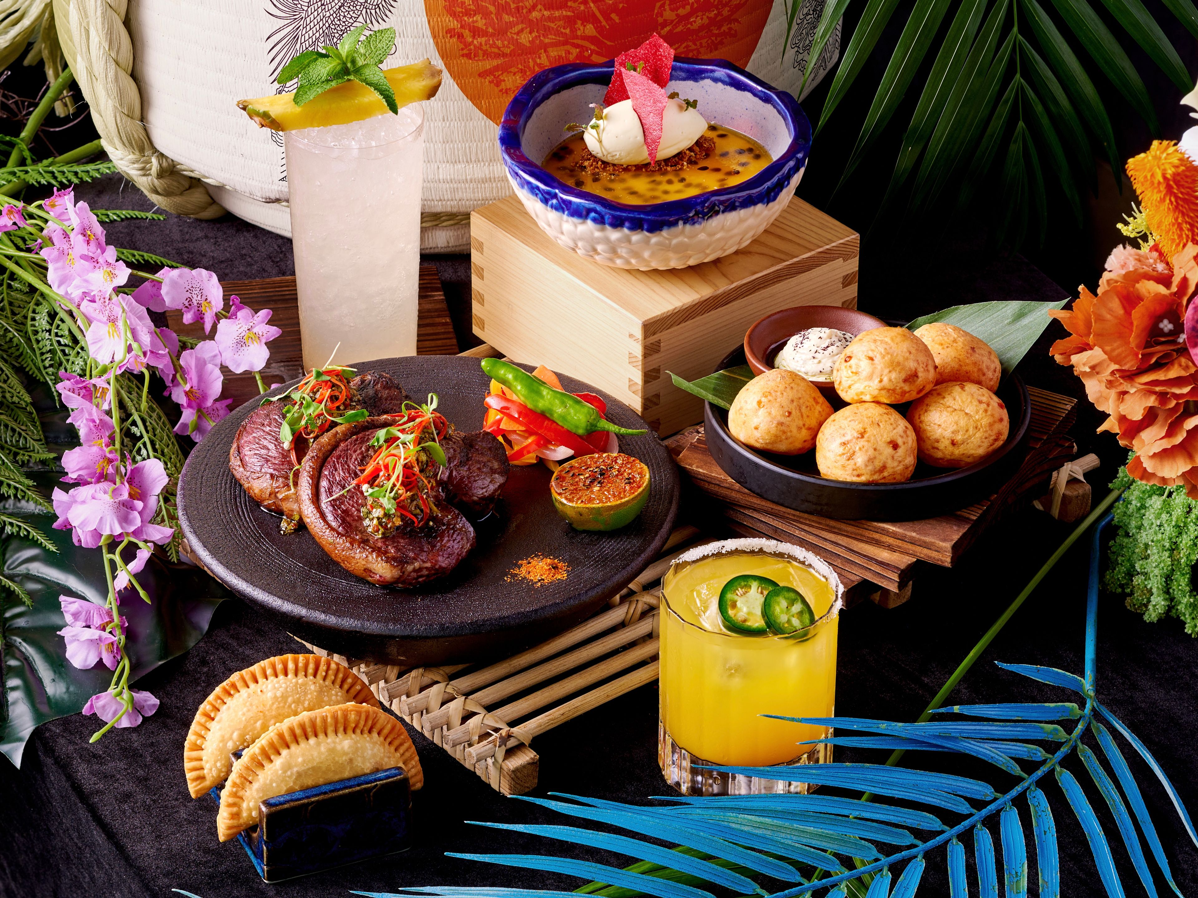 an array of dishes from the vivo business lunch